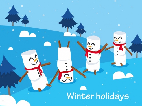 winter holiday snowmen