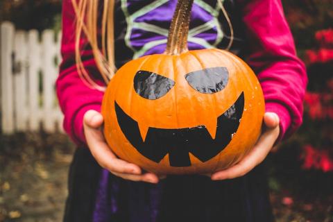 Decorated pumpkin