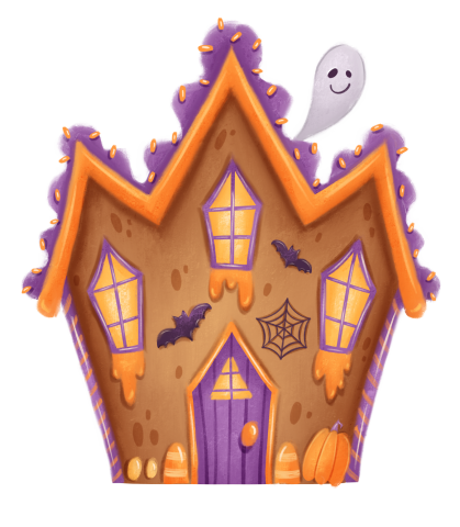 Haunted gingerbread house