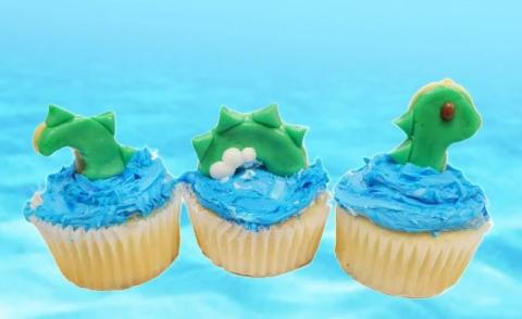 Lock Ness Monster Cupcakes