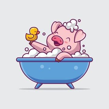 piggies in the tub