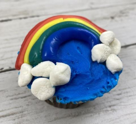 Rainbow cupcake