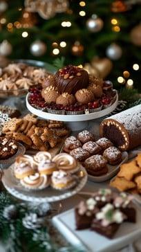 festive dessert table