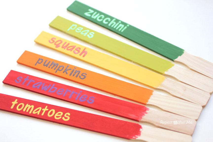 Paint stick Garden Markers